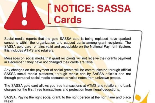 SASSA Cards Not Being Changed – SASSA