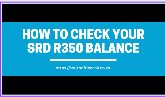 how to check your srd r350 balance
