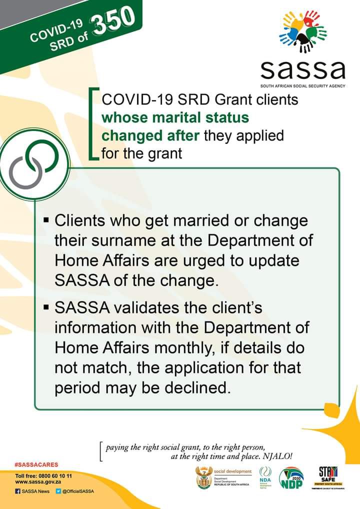 married sassa applicants to update names