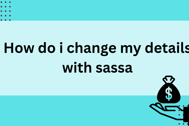 How do i change my details with sassa