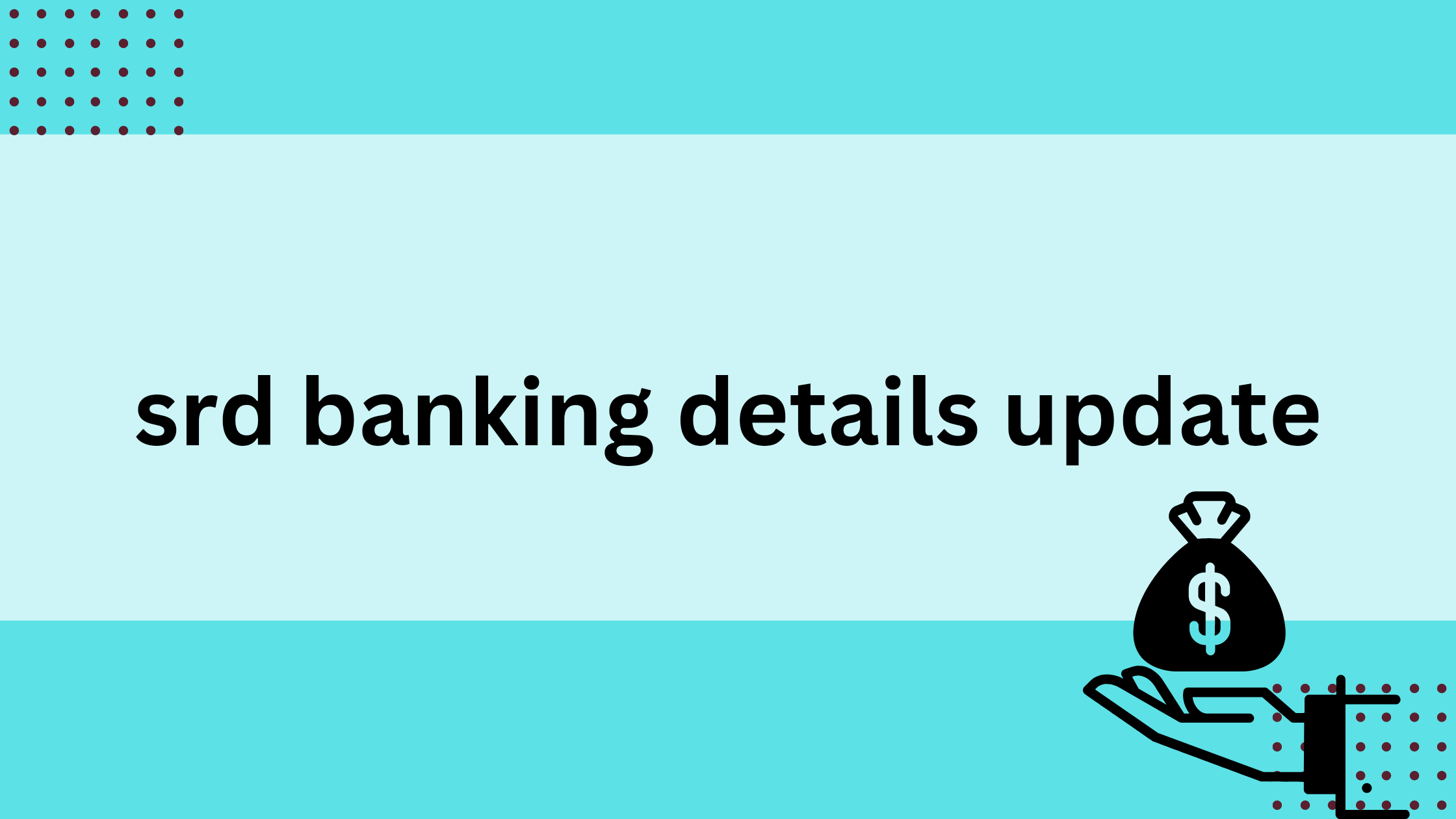 srd banking details update