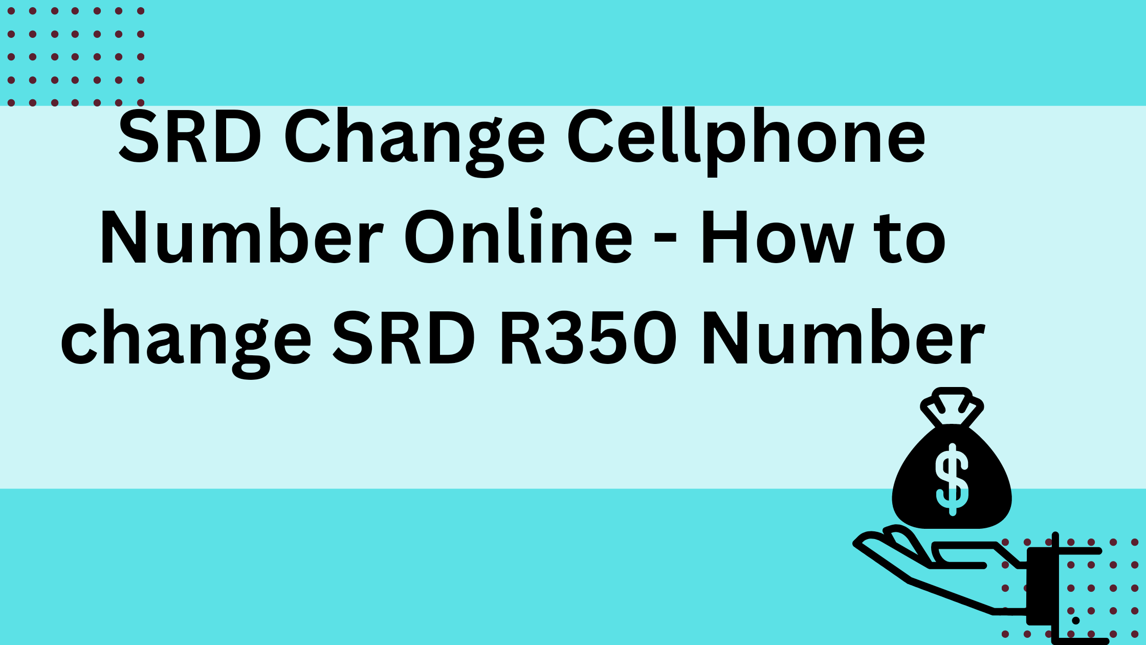 SRD Change Cellphone Number Online - How to change SRD R350 Number