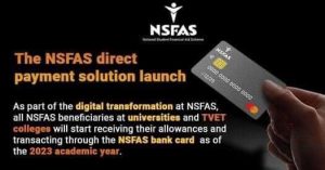 NSFAS Beneficiaries To Be Paid Through NSFAS Bank Account 2023 Academic Year