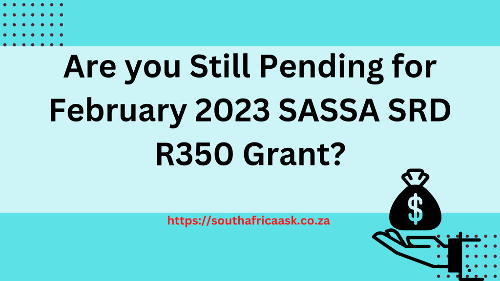 Are you Still Pending for February 2023 SASSA SRD R350 Grant?