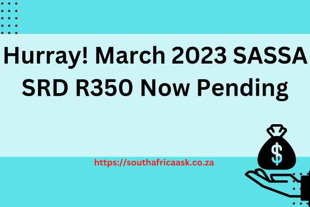 Hurray! March 2023 SASSA SRD R350 Now Pending