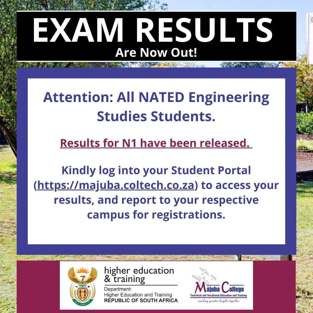 NATED Engineering Exams Publication Majuba TVET College