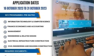 Lovedale TVET College Late Applications for 2024 Extension