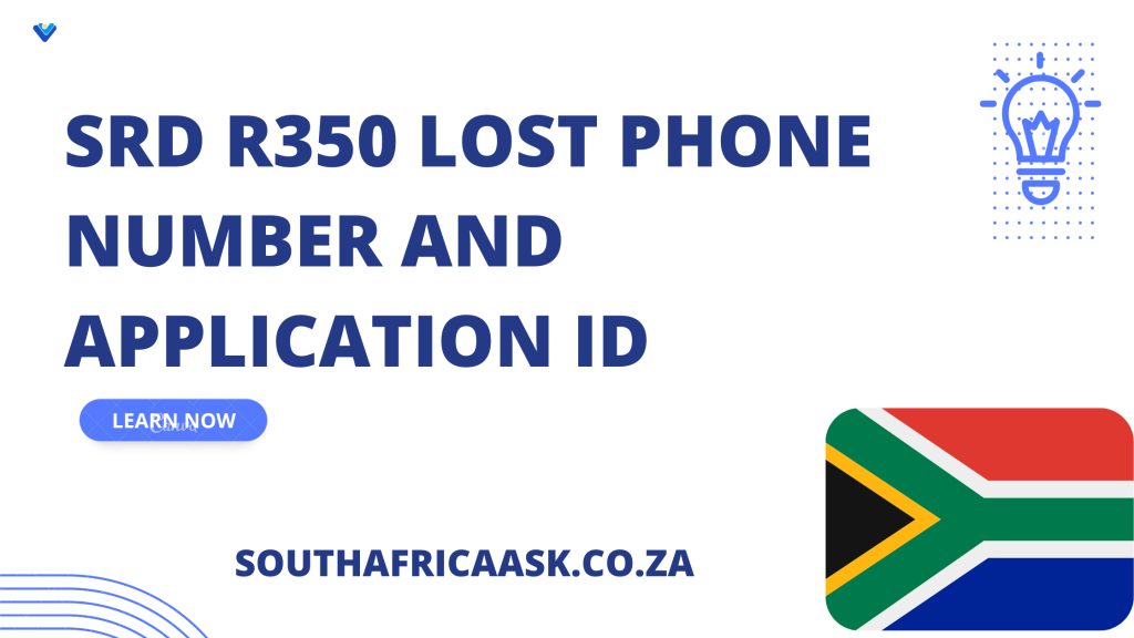 srd lost phone number and application id