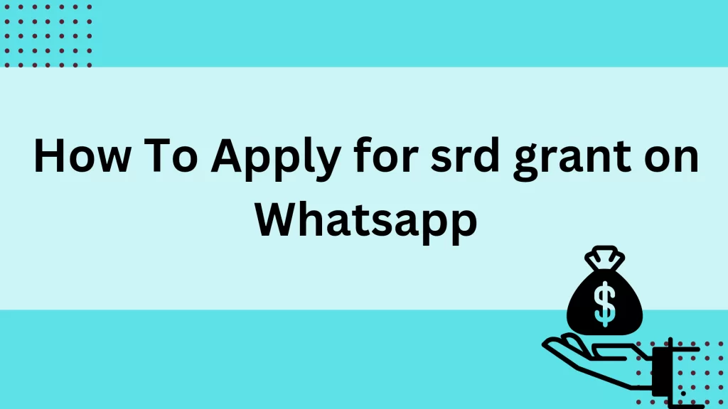 Apply for SRD R350 Grant on WhatsApp