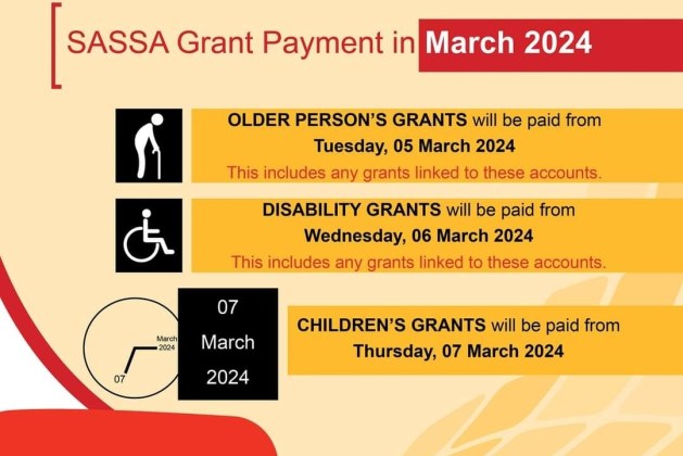 SASSA Confirms March 2024 Payment Dates