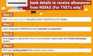 How to Submit Your Bank Account Details For NSFAS Payments for TVET Colleges